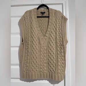 Anthropologie Cable-Knit Sweater Vest